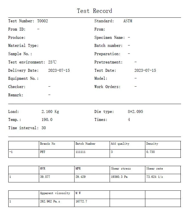 Test Report - MFI Tester