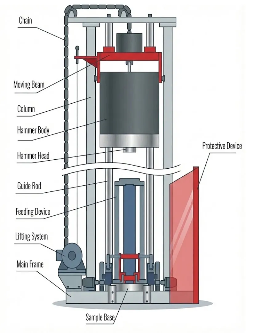 Drop Tower – Drop Weight Tester for Nil-Ductility Temperature (NDT) of Ferritic Steel ToronNDT™ 3000