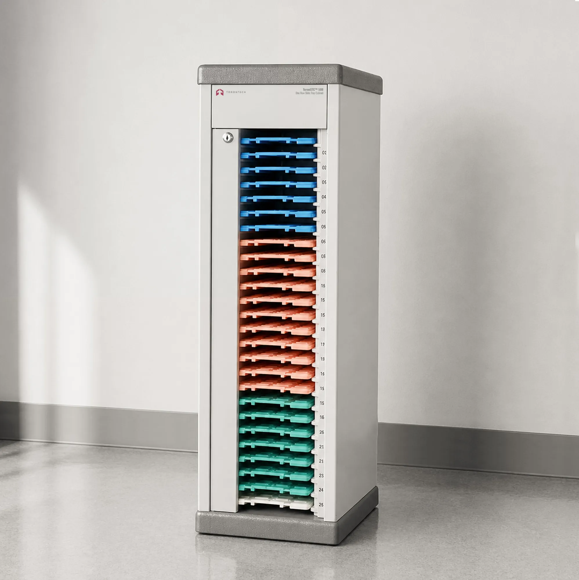 One Row Slide Tray Cabinet