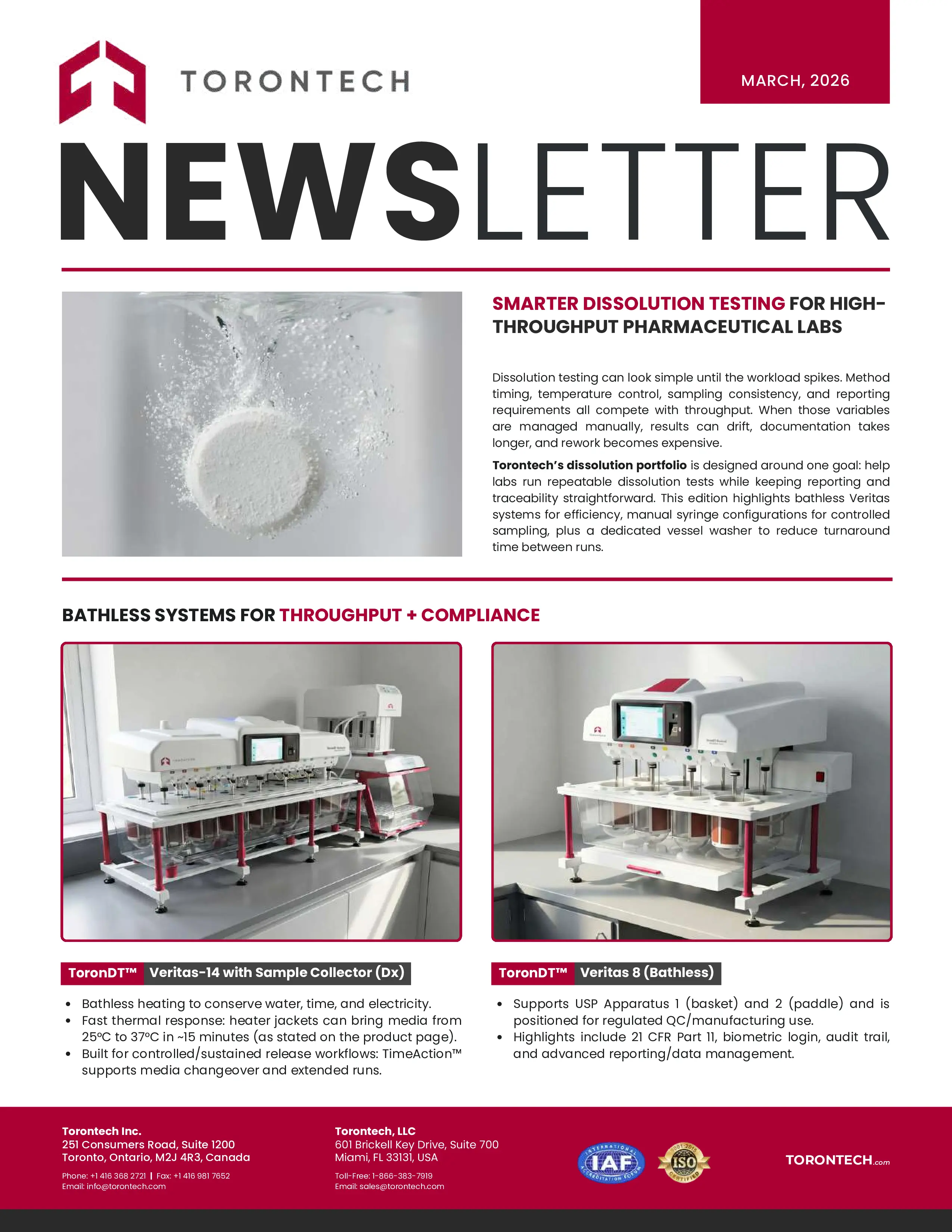 Smarter Dissolution Testing for High Throughput Pharmaceutical Labs