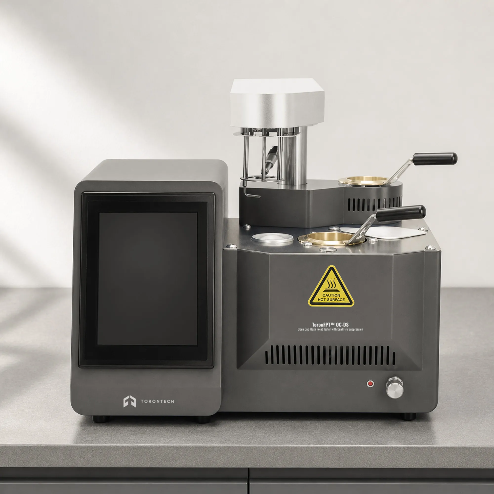 Open Cup Flash Point Tester with Dual Fire Suppression