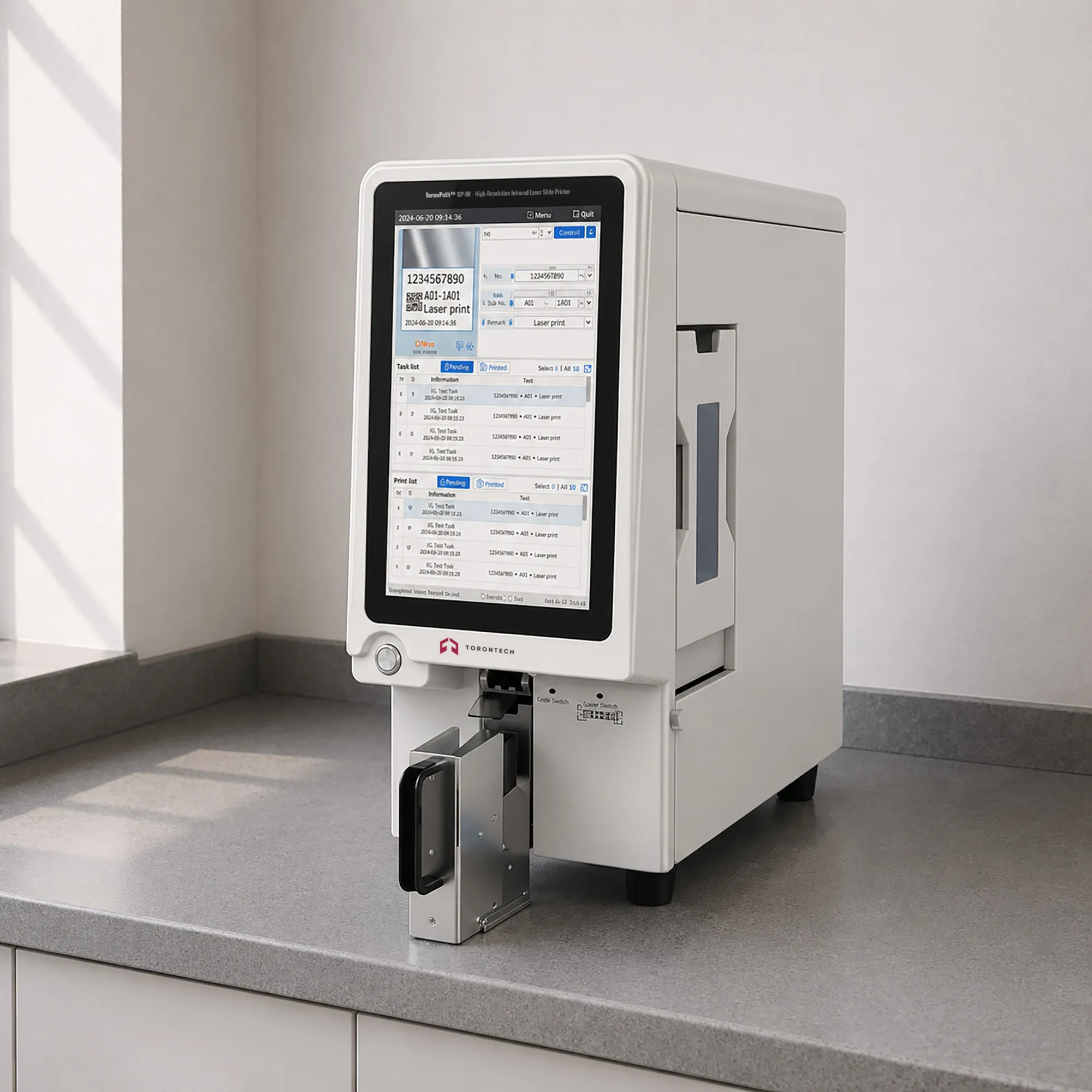 High-Resolution Infrared Laser Slide Printer