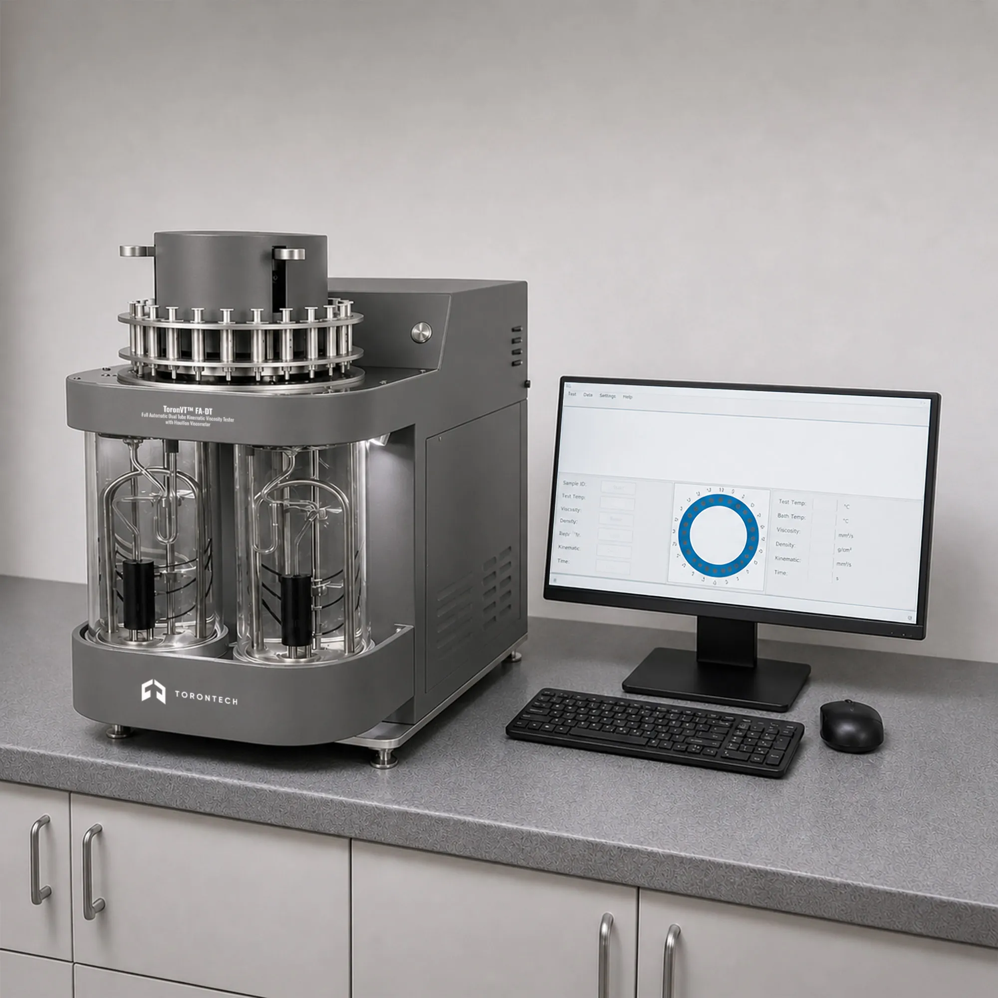 Full Automatic Dual Tube Kinematic Viscosity Tester with Houillon Viscometer