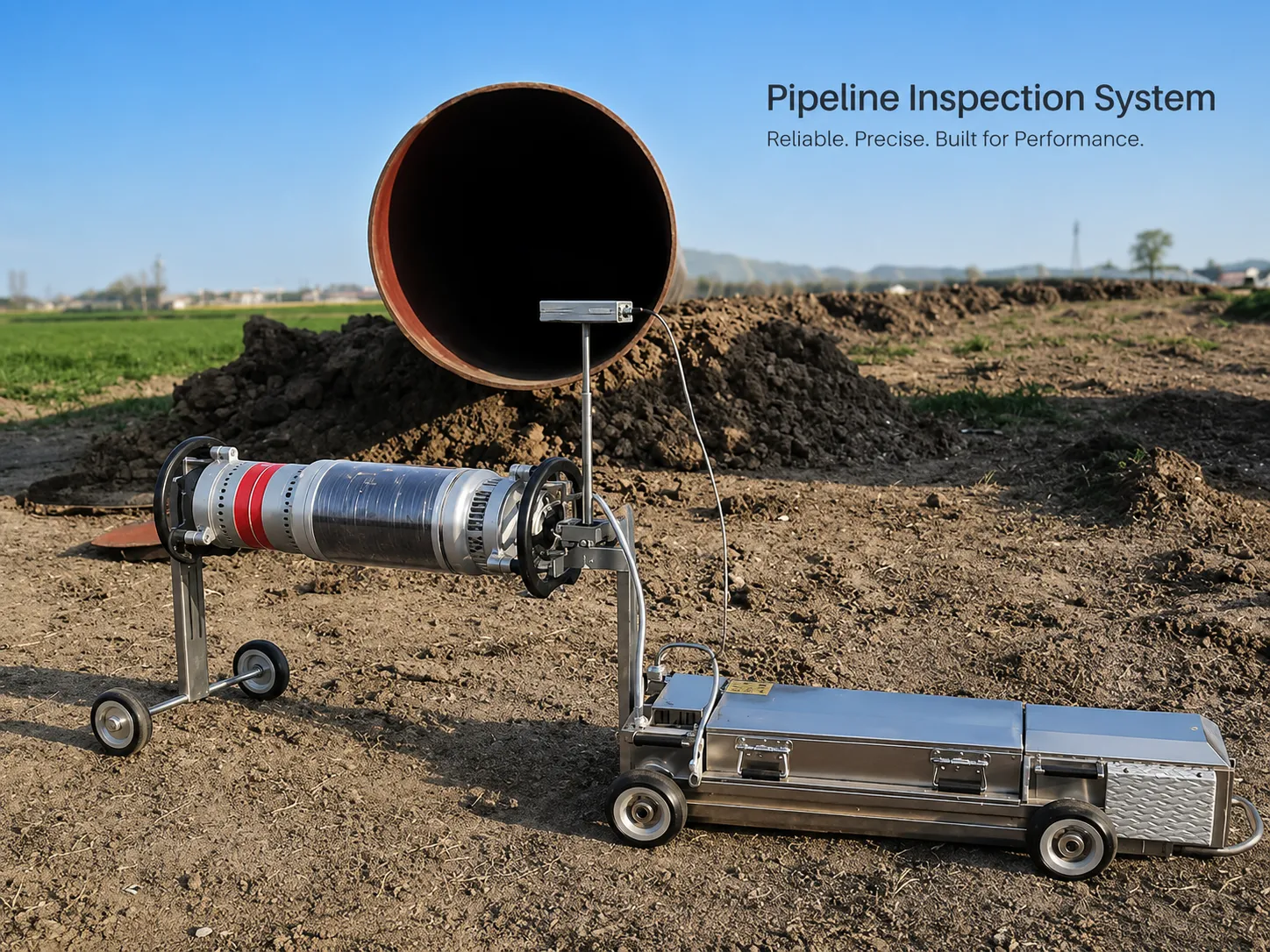 High-Frequency Constant Potential Pipeline Crawler