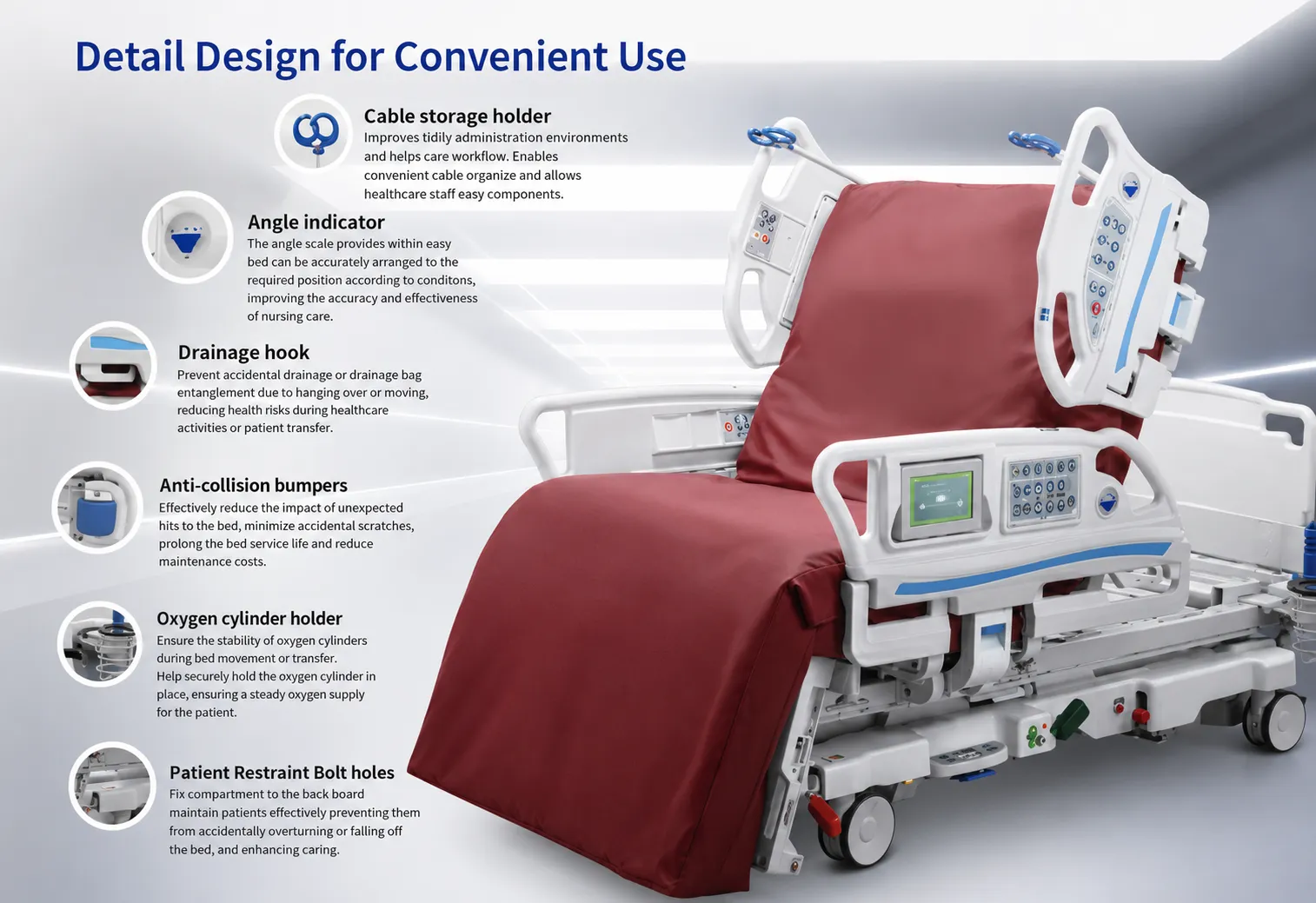 Electric Hospital Bed (Multi-Function) - ToronCare™ 1091