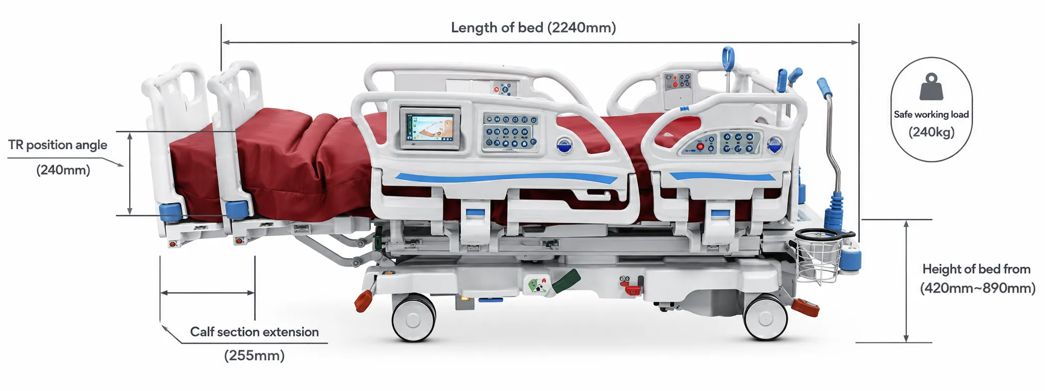 Electric Hospital Bed (Multi-Function) - ToronCare™ 1091