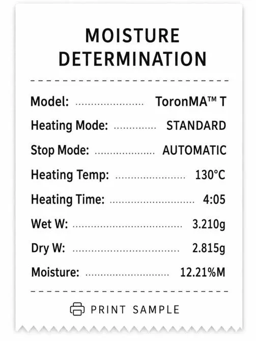 Touch Screen Halogen Moisture Analyzer