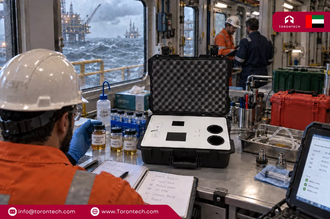 Oil Particle Counter in UAE for Offshore, Aviation, and Marine Fleets