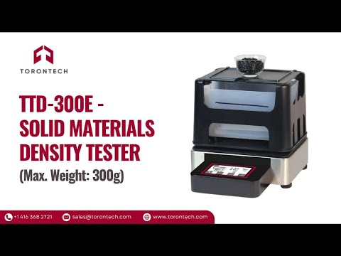 Preview image for the video "TTD-300E - Solid Materials Density Tester (Max. Weight: 300g) | Torontech".