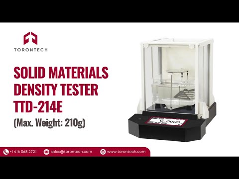 Preview image for the video "Solid Materials Density Tester TTD-214E | Torontech".