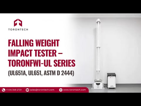 Preview image for the video "Falling Weight Impact Tester – ToronFWI | UL651A, UL651, ASTM D 2444 | Torontech".