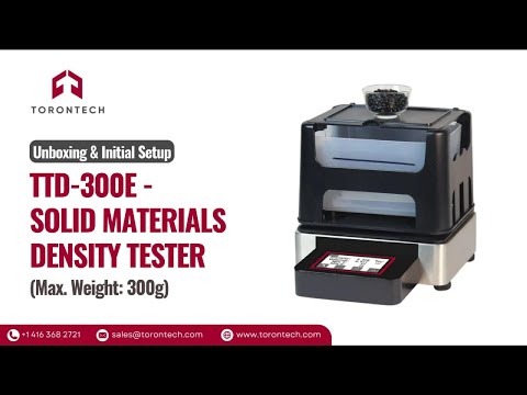 Preview image for the video "Initial Setup | TTD-300E  - Solid Materials Density Tester | Torontech".