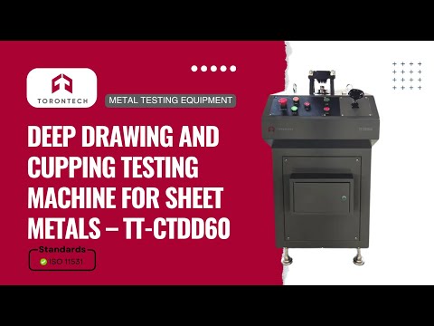 Preview image for the video "Deep Drawing and Cupping Testing Machine for Sheet Metals – TT-CTDD60 | Torontech".