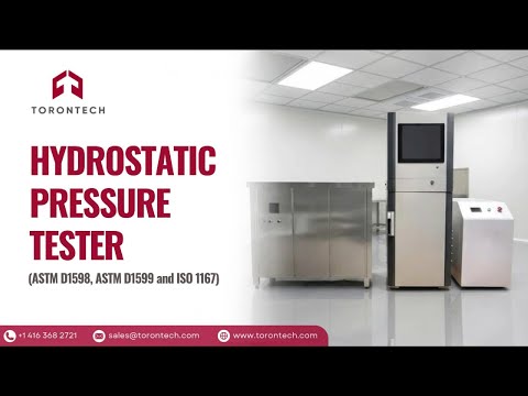 Preview image for the video "Hydrostatic Pressure Tester (ASTM D1598, ASTM D1599 and ISO 1167) | Torontech".