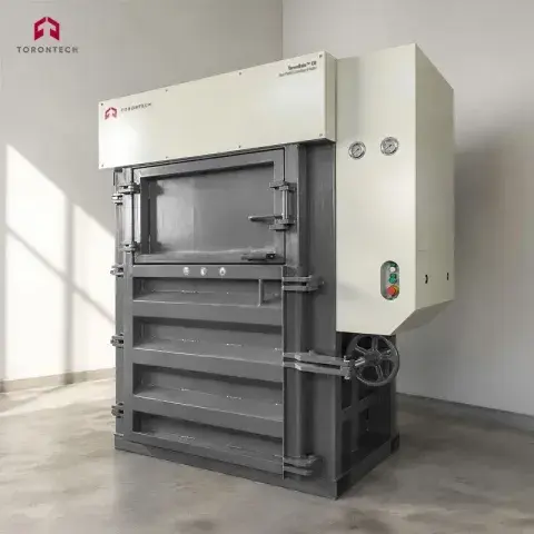 Low-Profile Cardboard Baler