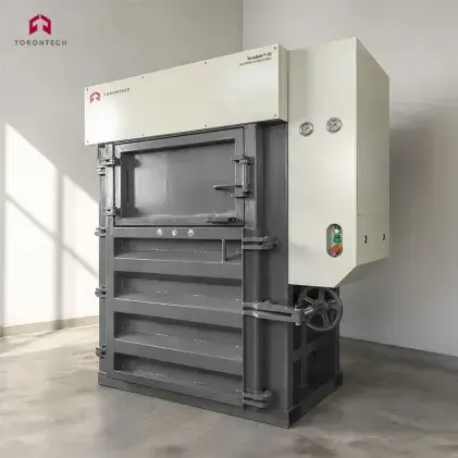 Low-Profile Cardboard Baler